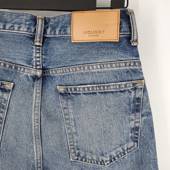 NWT Moussy Vintage Quincy Flare Blue Jean High Rise Size 24 - Picture 9 of 11